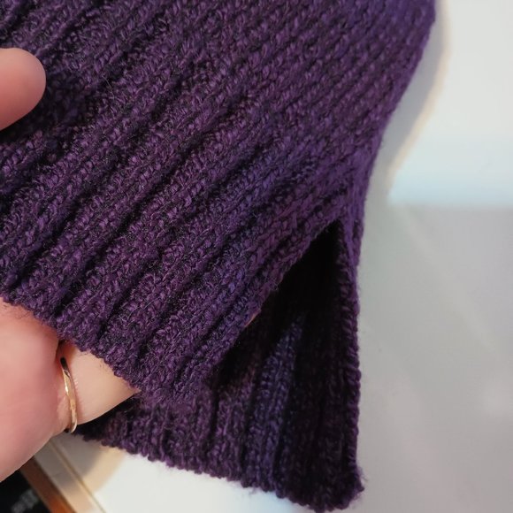 NWT~Croft & Barrow's Pull-on Acrylic 1/4 Button Front Sweater w/ Ribbed Trimming - Picture 4 of 4